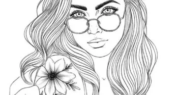 Desenhos de Meninas Tumblr para colorir