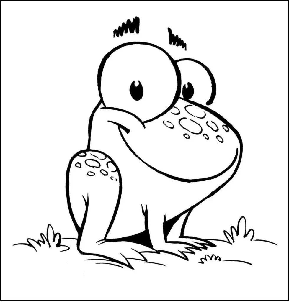 Desenhos de Sapos para pintar Sapo do olhão Sapo do Olhão para colorir: desenho divertido com olhos grandes.