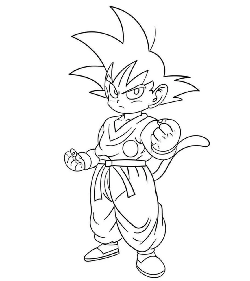 Goku para colorir