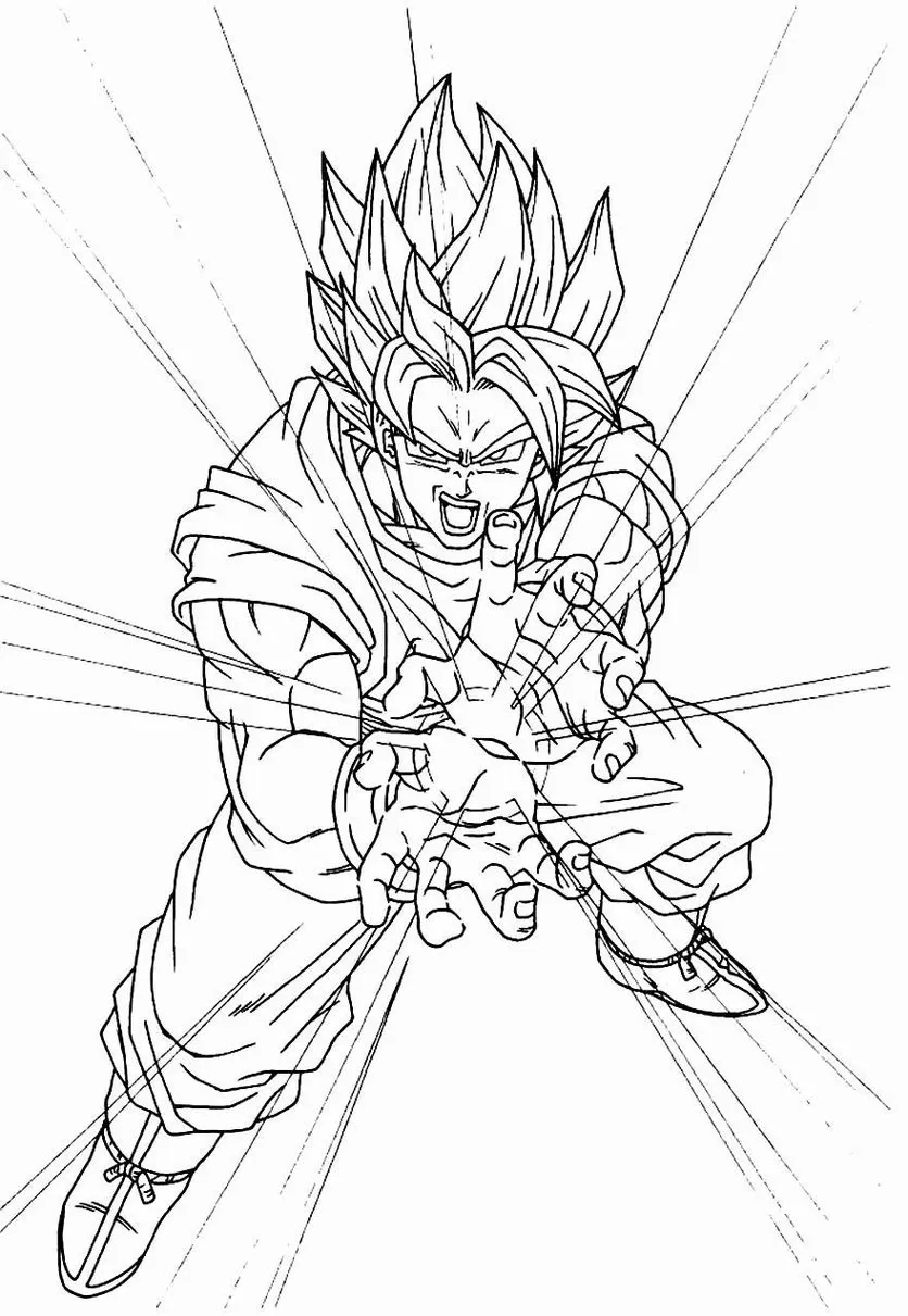 Poder de Goku para colorir