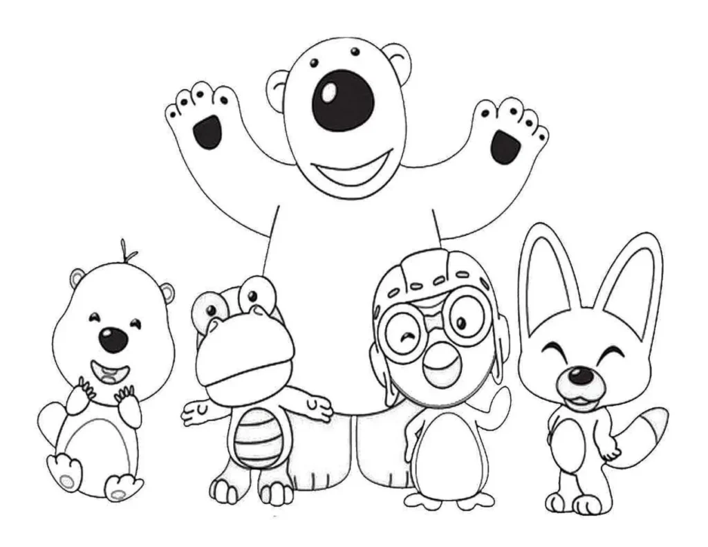 Pororo e Amigos: Desenhos da Turminha para Colorir