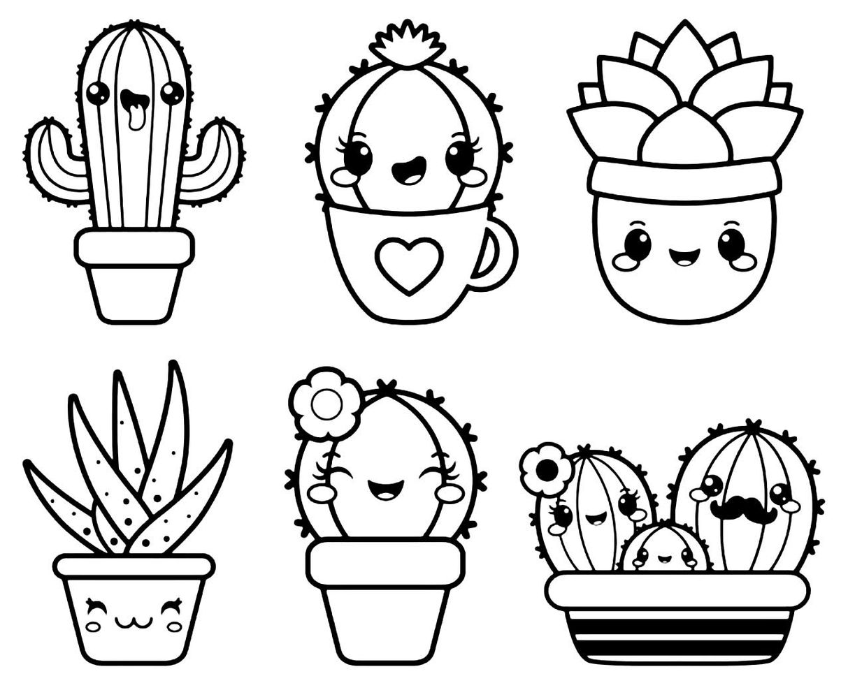 Kawaii da Natureza para colorir - Desenhos Imprimir