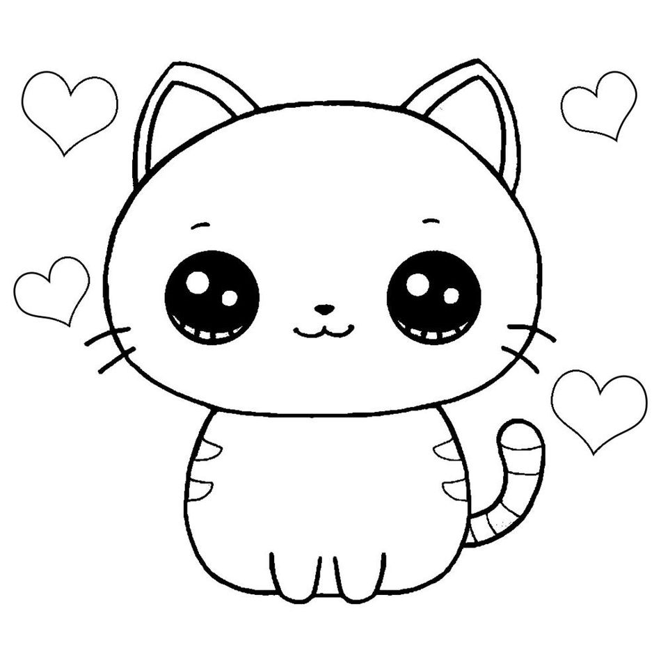 Desenhos Kawaii de Animais para colorir - Desenhos Imprimir