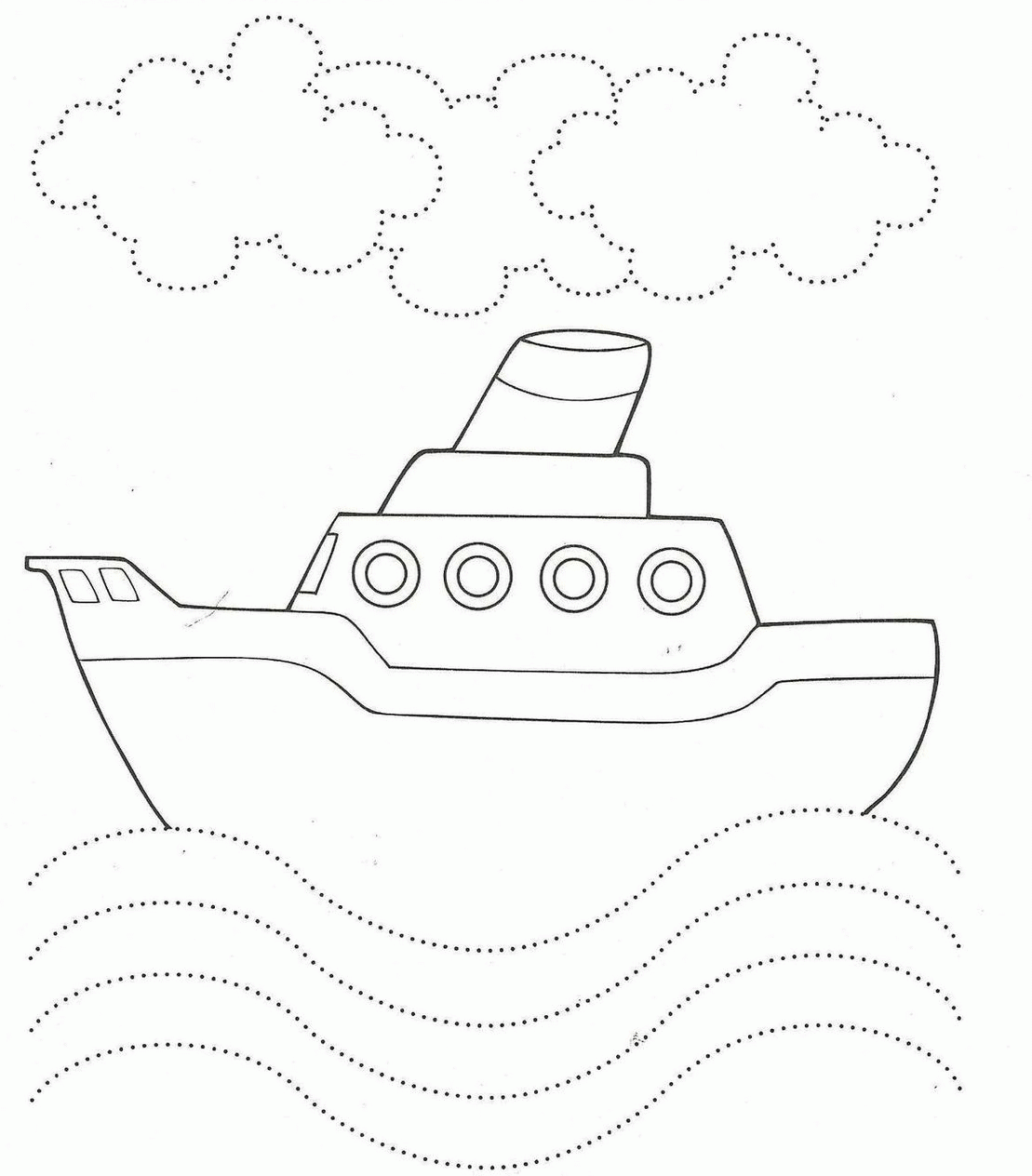 Desenhos para Desenhar Pontilhados e Tracejados - Desenhos Imprimir