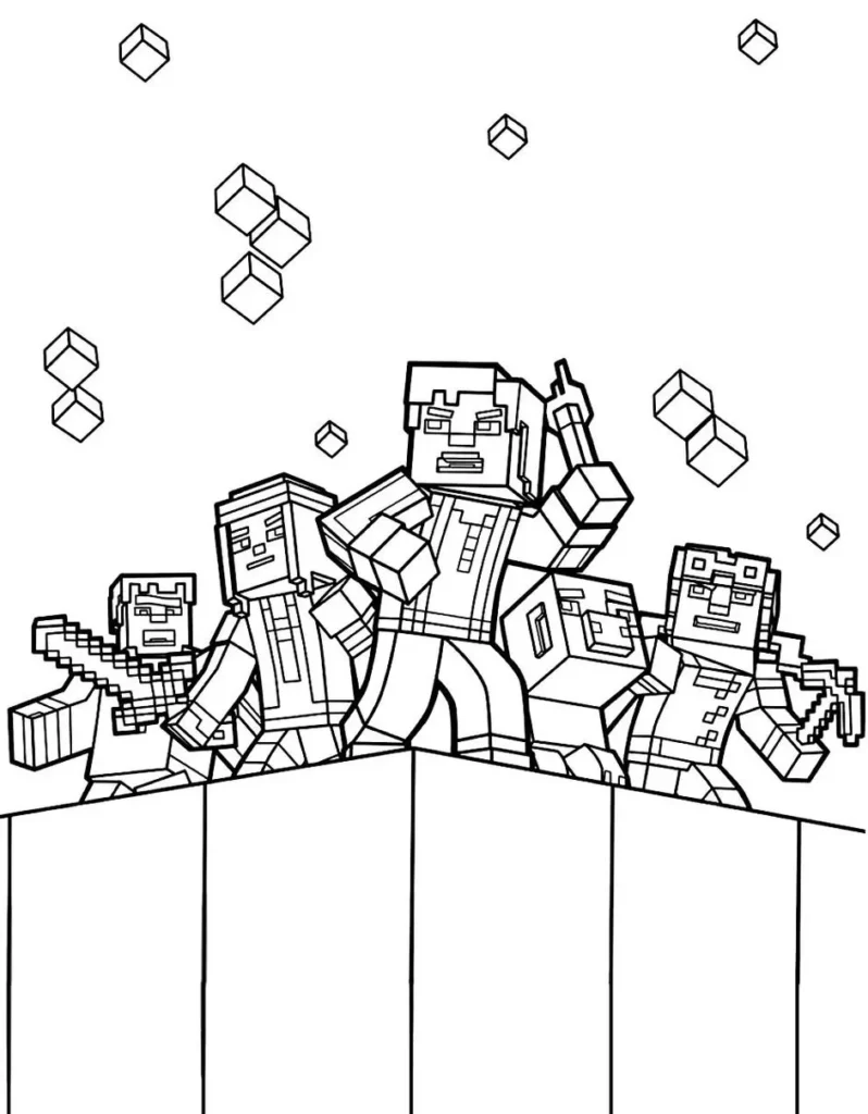 Minecraft: Bonecos para Colorir e se Divertir