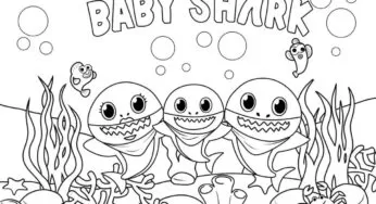 Desenhos Baby Shark para colorir