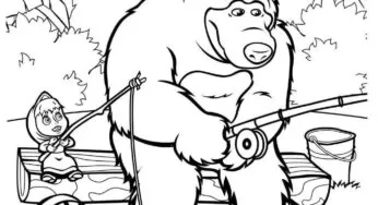 Desenhos da Masha e o Urso para colorir