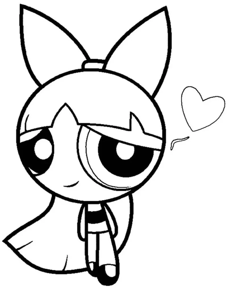 Lindinha, das Meninas Super Poderosas: desenho para colorir.