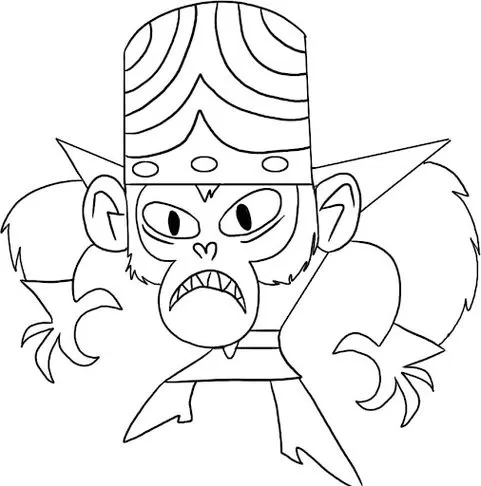 Desenhos das Meninas Super Poderosas Macaco Louco