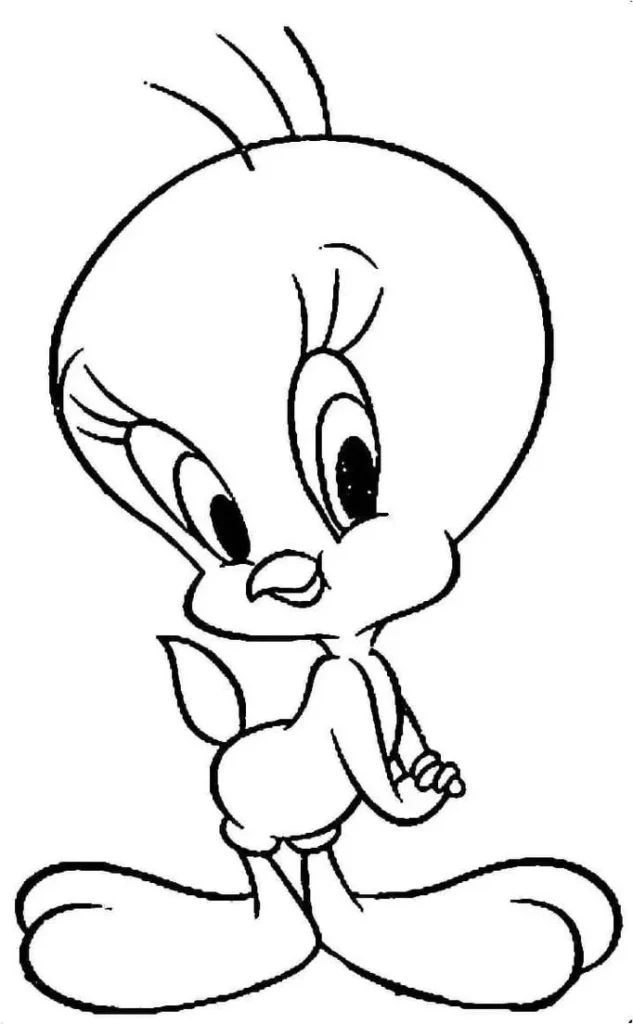 Desenhos de Piu Piu e Frajola Piu Piu Piu-Piu: desenho animado do passarinho amarelo com olhos grandes e corpo rechonchudo.