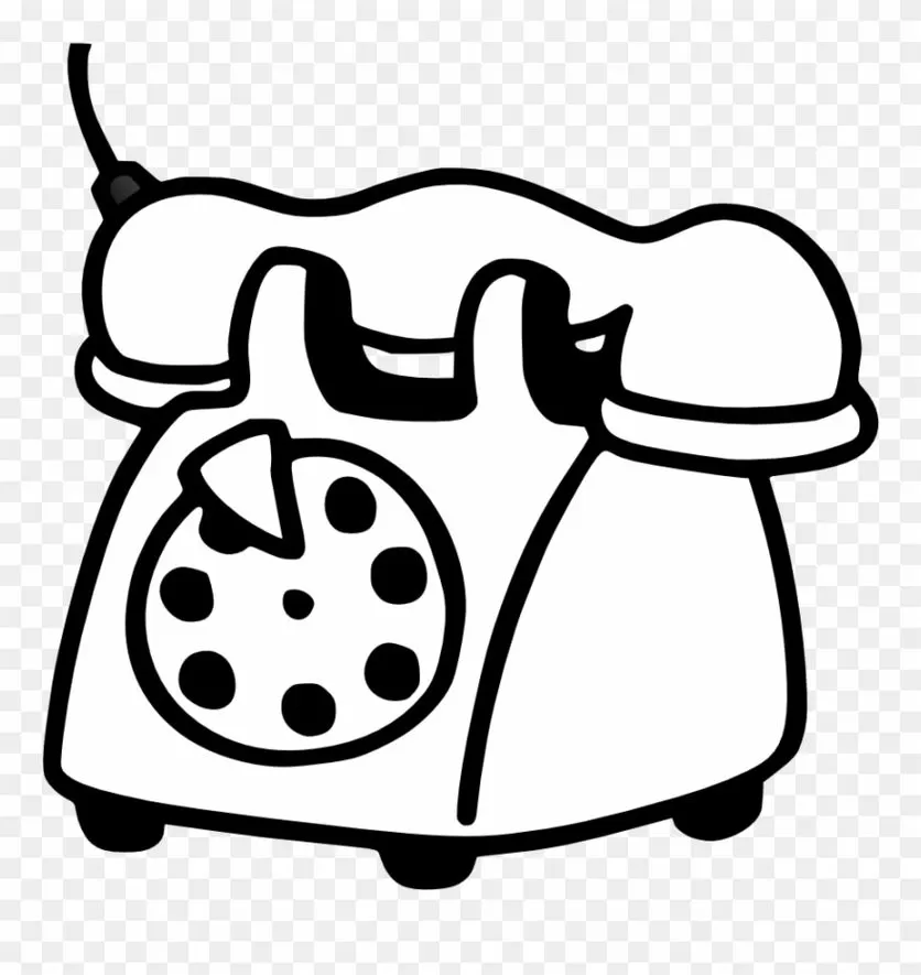 Desenhos de Telefone para colorir Telefone da Vovó Desenho de telefone antigo para colorir: Telefone da Vovó com disco rotativo.