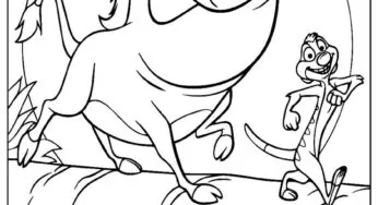 Desenhos de Timão e Pumba para colorir