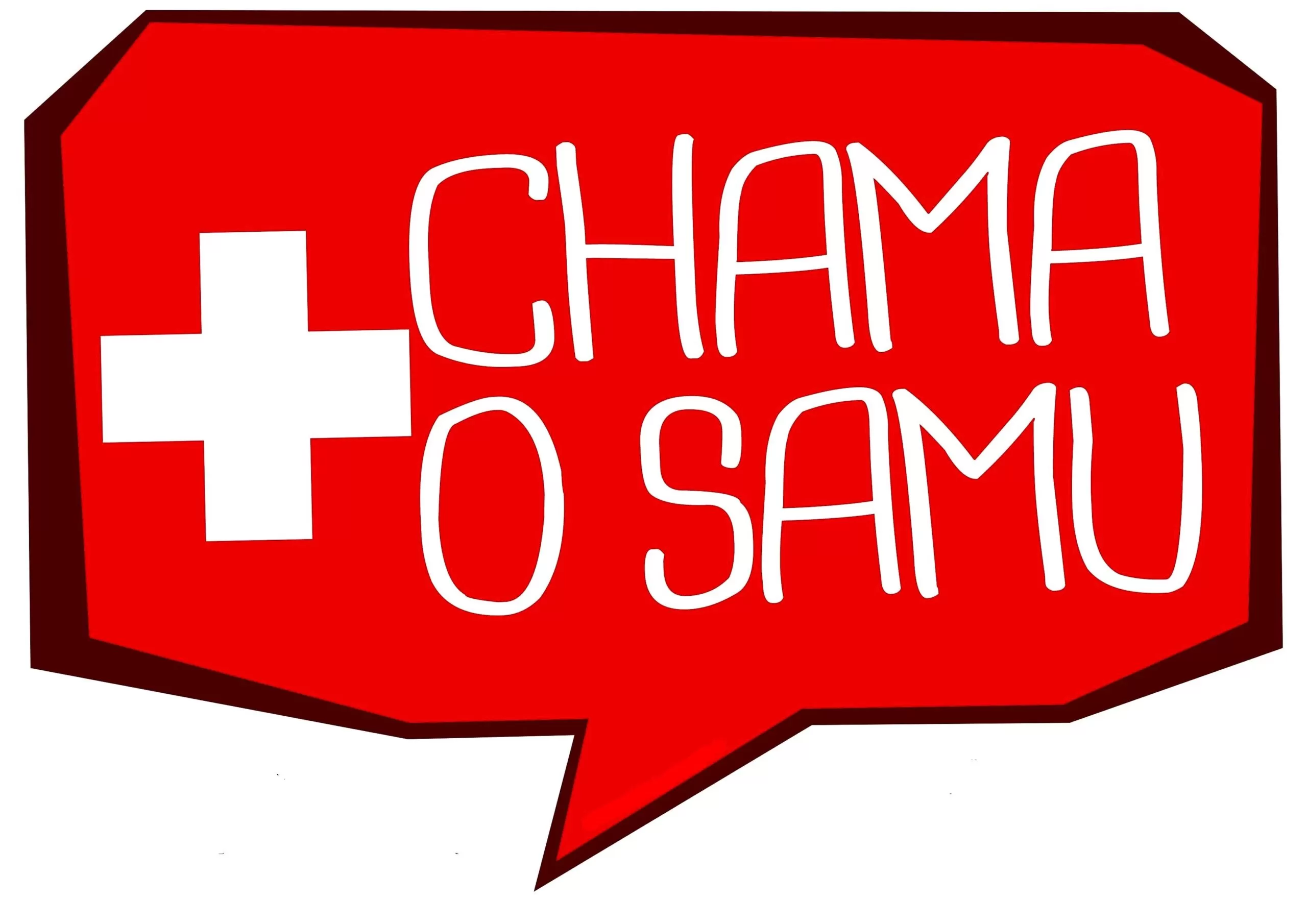 Plaquinha Divertida: Chama o SAMU! Ideal para Emergências Médicas.