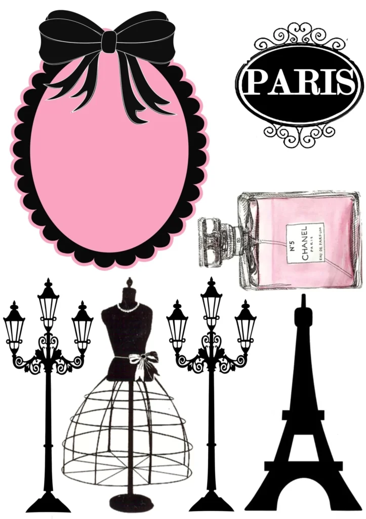 Topo de Bolo Paris para Adolescente: Torre Eiffel, Chanel e Moda