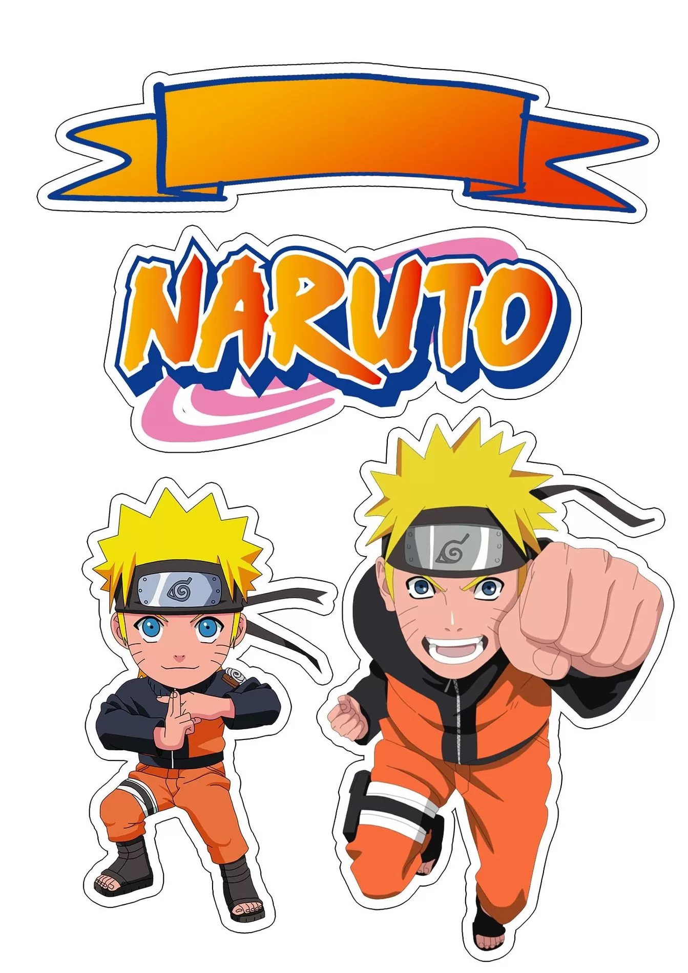 Topo de Bolo Adolescente Menino Naruto