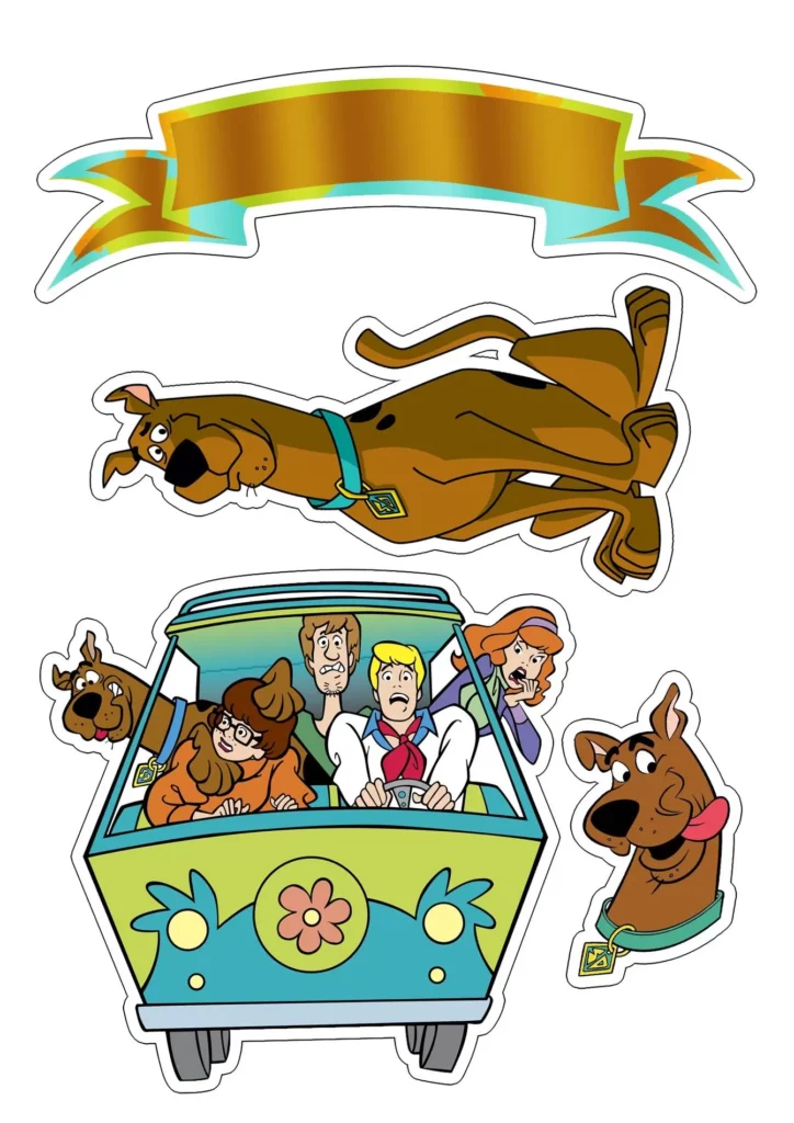 Topo de Bolo Scooby Doo Temático para Festa de Aniversário