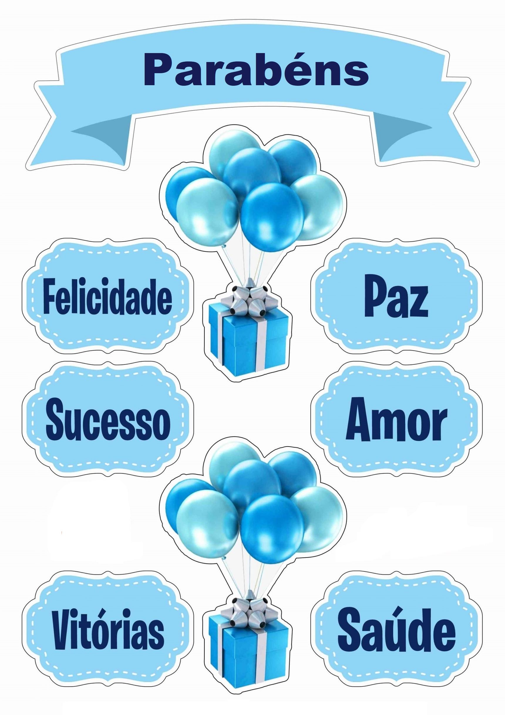 Topo de Bolo Parabéns para imprimir - Desenhos Imprimir
