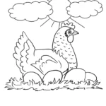 Galinhas Animais Galinhas Desenhos para colorir