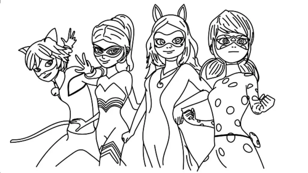 Ladybug e Meninas Miraculous: Desenhos para Colorir e Soltar a Imaginação