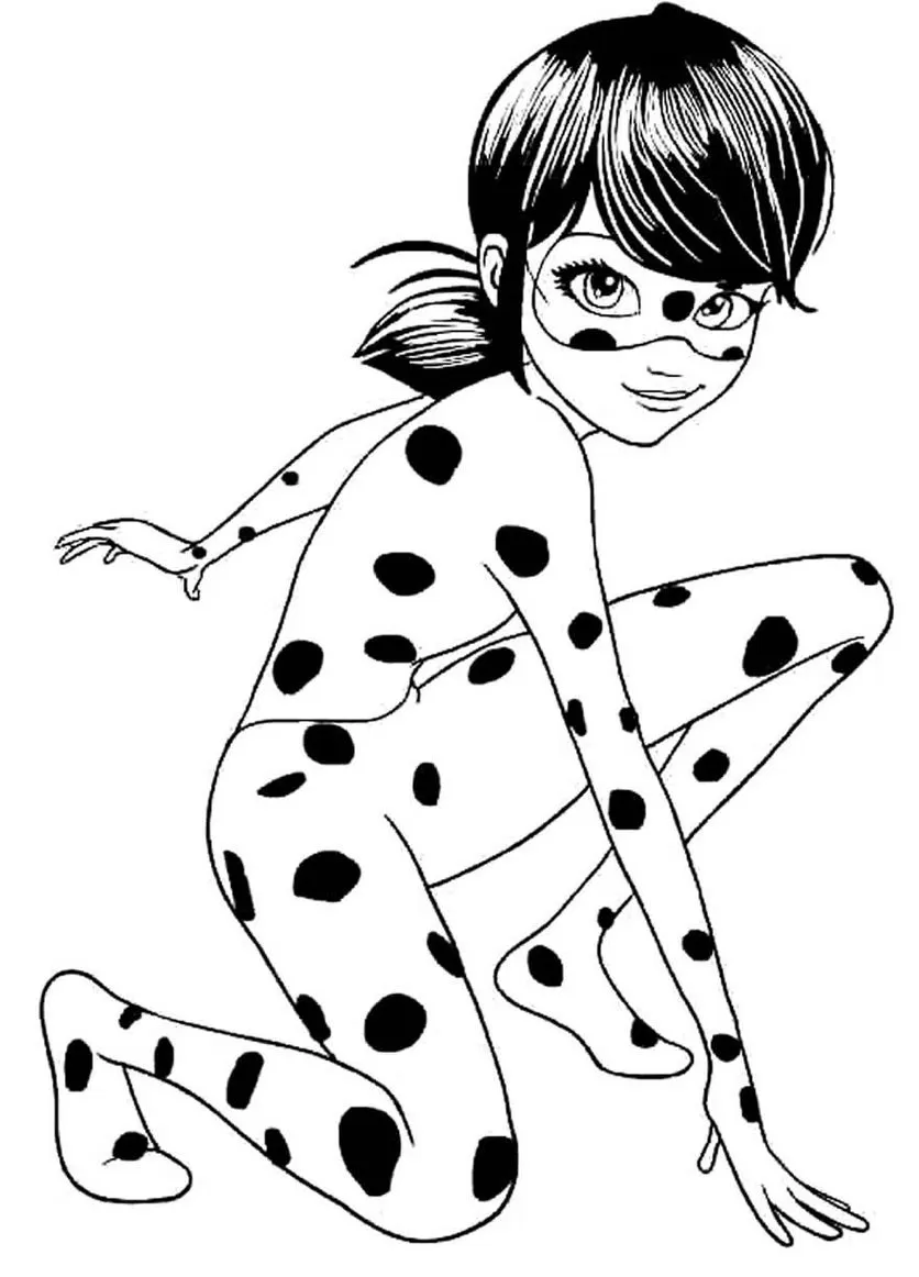 Ladybug Pronta para Ação: Desenho para Colorir
