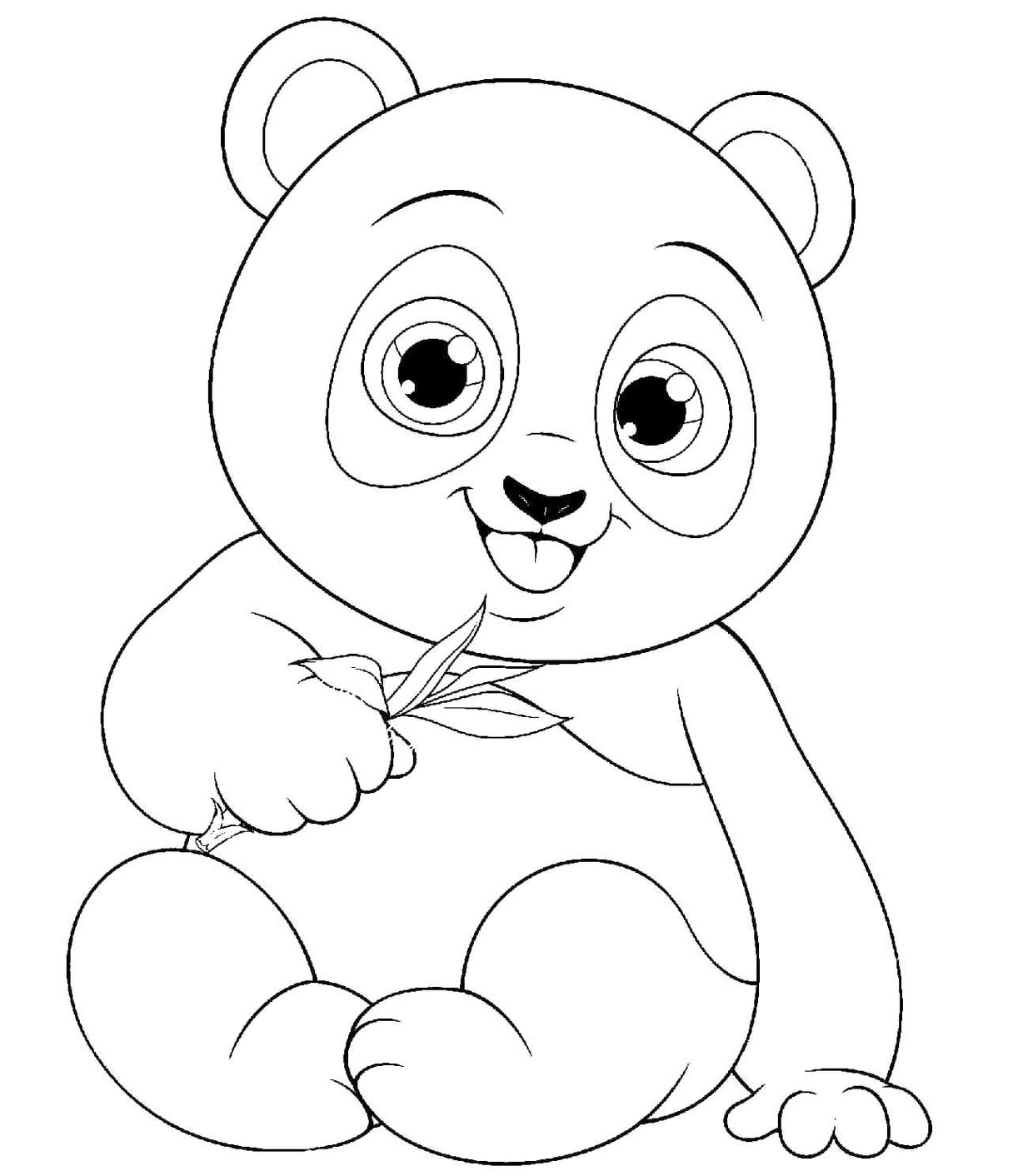 Panda realista para colorir - Imprimir Desenhos