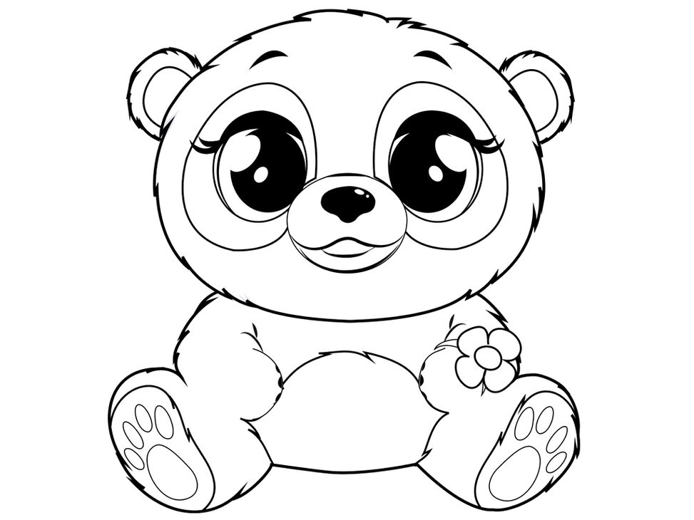 Desenho colorir panda