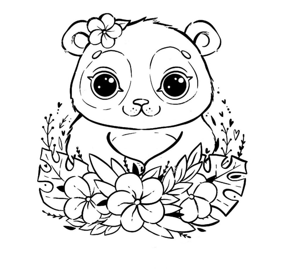 Pandas para colorir - Desenhos Imprimir