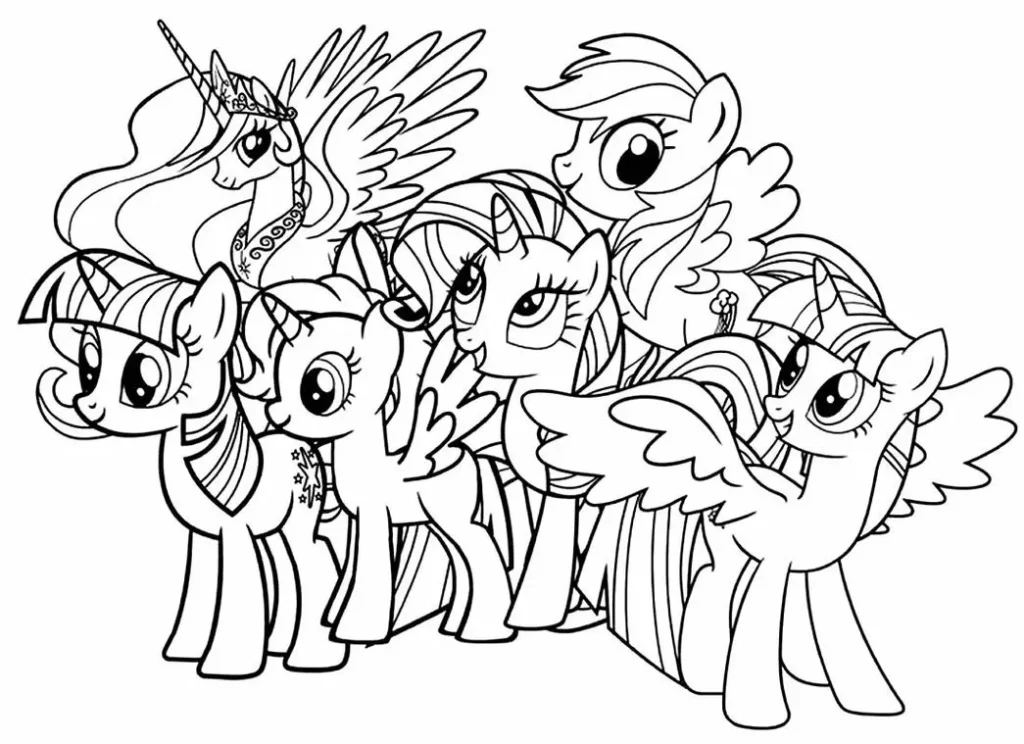 Desenhos do Meu Pequeno Pônei para colorir Vários Pôneis Desenhos Meu Pequeno Pônei: Galeria de pôneis para colorir.