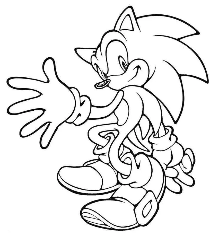 Desenhos do Sonic 2 para colorir Ouriço Azul Sonic, o Ouriço Azul, para colorir: Desenho divertido do personagem do Sonic 2