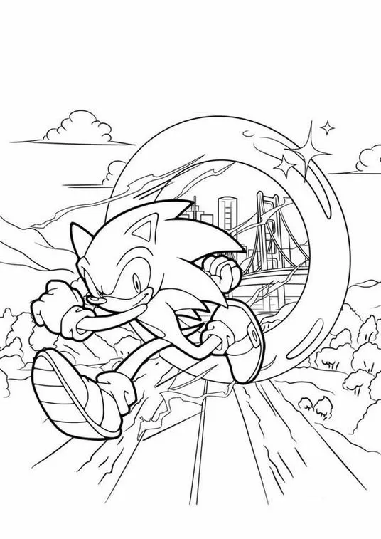 Desenhos do Sonic 2 para colorir Super Velocidade Sonic 2 em Ação: Desenho para Colorir com Super Velocidade