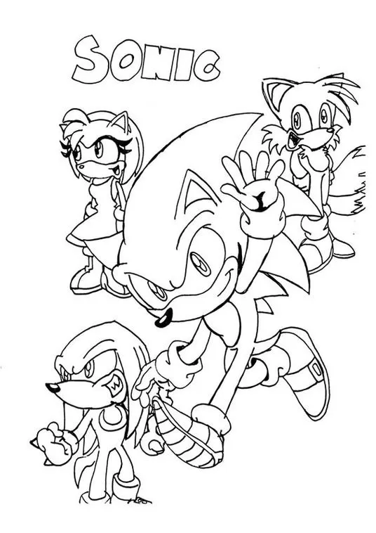 Desenho de Longclaw de Sonic 2 - O Filme para colorir