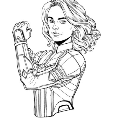 Capitã Marvel Desenhos para colorir