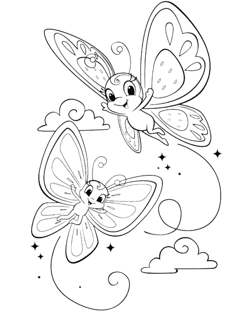 Borboletas Amigas para Colorir: PDF Divertido
