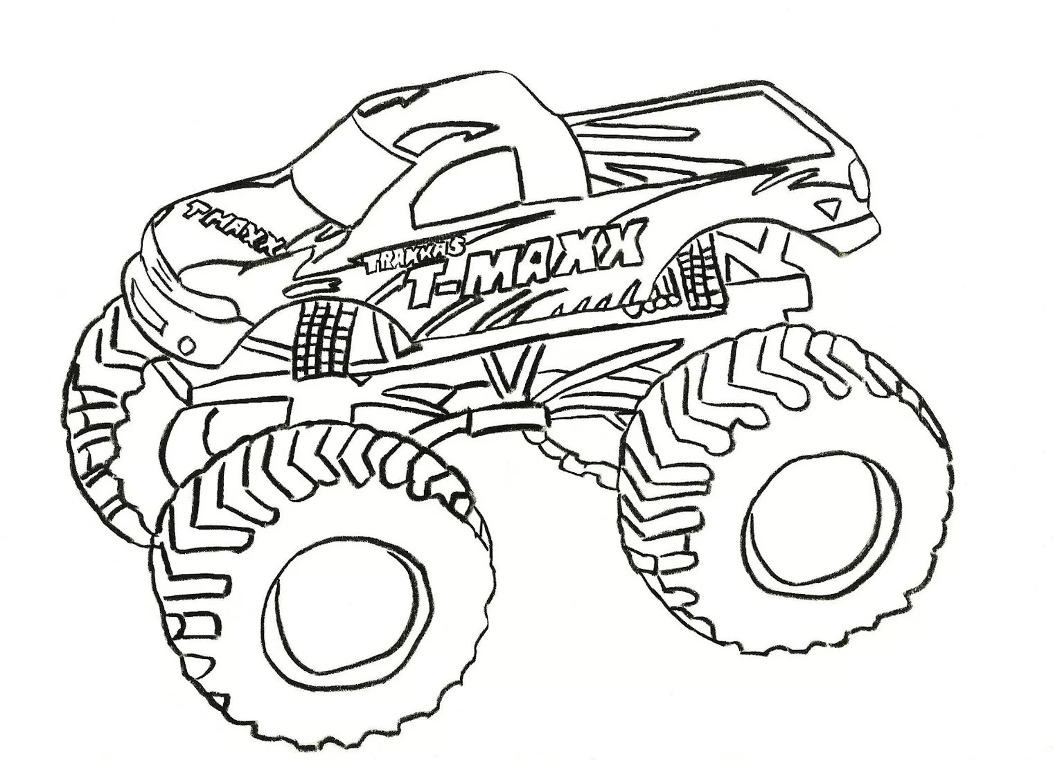 Carro Monster T-Maxx para colorir em PDF