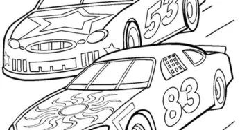 Desenhos de Carros de Corrida PDF pra colorir