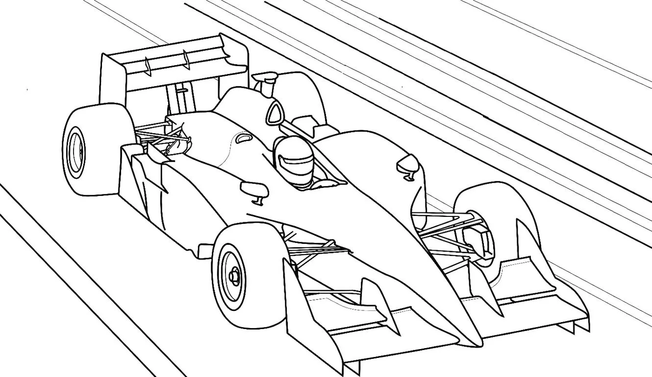 Carros Fórmula 1 para colorir