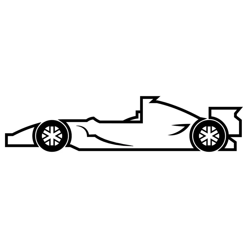 Carro de Fórmula 1 para colorir em PDF
