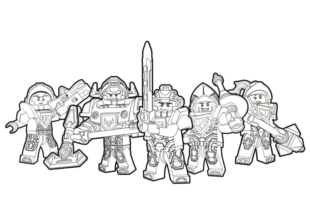 Figuras Lego de Super Heróis com armaduras e armamento futurista