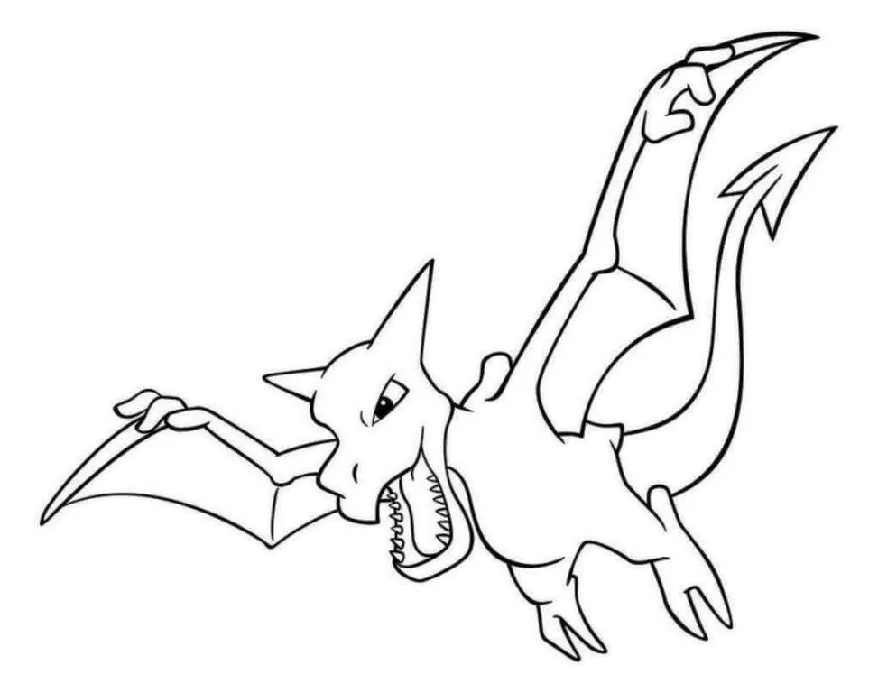 Desenhos para colorir de desenho de três pokémons voadores para colorir  