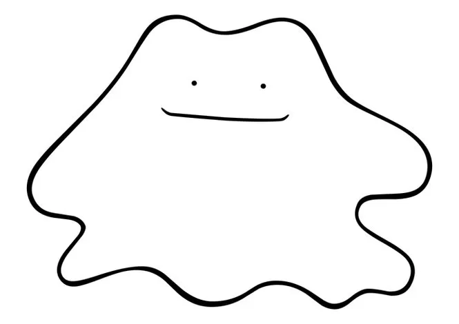 Desenho de Pokémon Ditto para colorir: Atividade criativa Coppiado