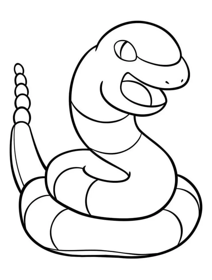 Ekans Pokémon para Colorir: Desenho Detalhado Etnepres