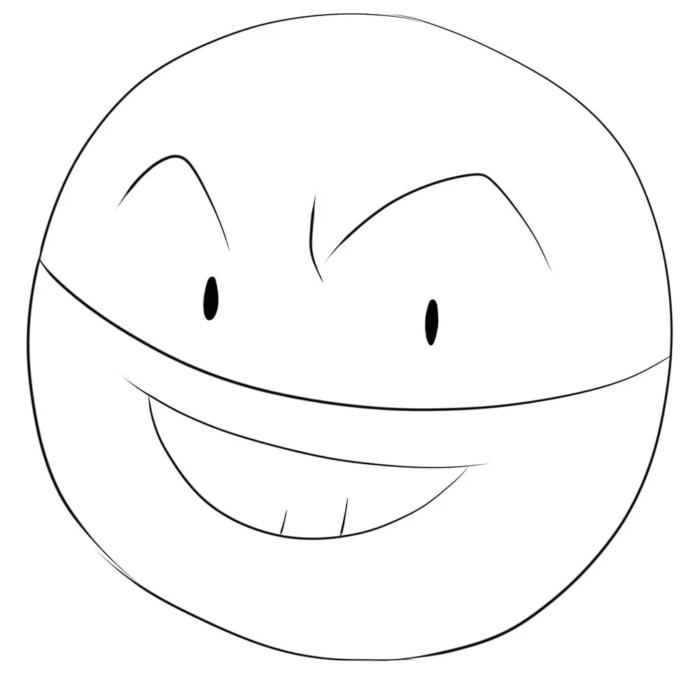 Electrode Electrosão para colorir: Desenho do Pokémon Elétrico
