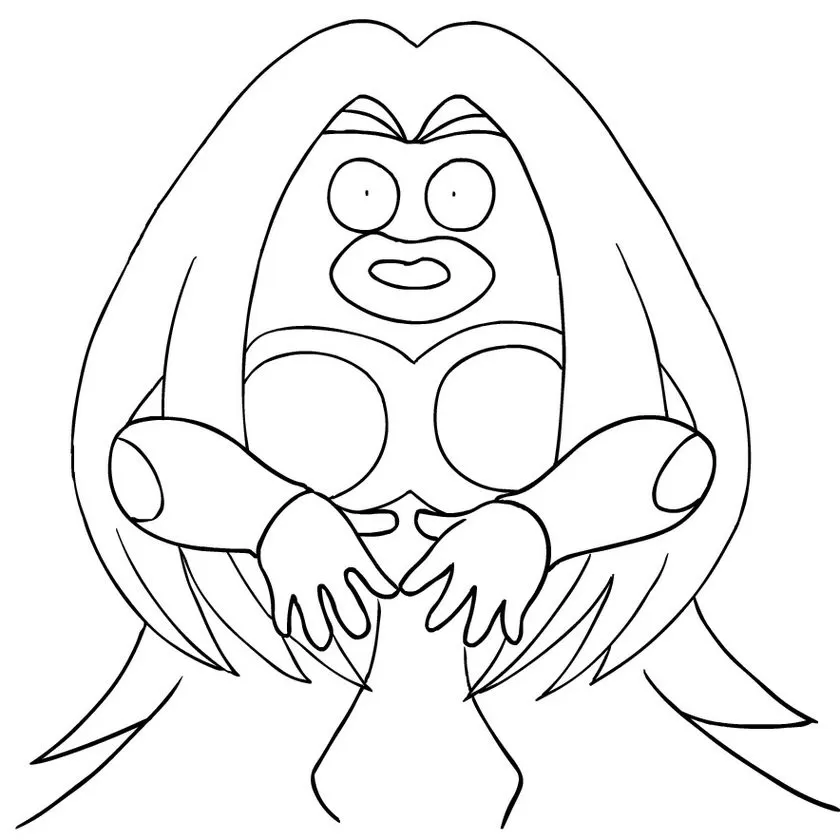 Pokémon Jynx para colorir: Desenho detalhado do Pokémon Zyka para imprimir e pintar.