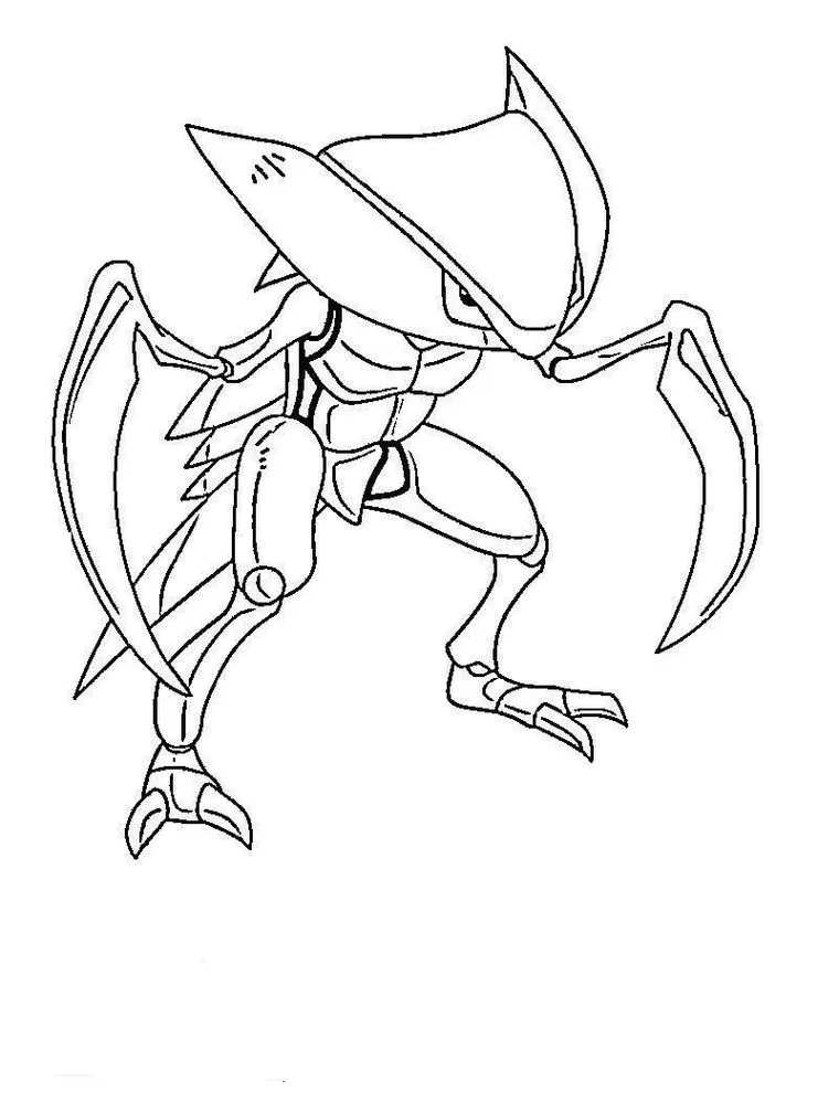 Kabutops para colorir: Desenho de Pokémon Triopelmo detalhado