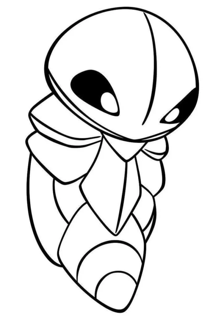 Kakuna Pokémon: Desenho artístico para colorir Kazulo