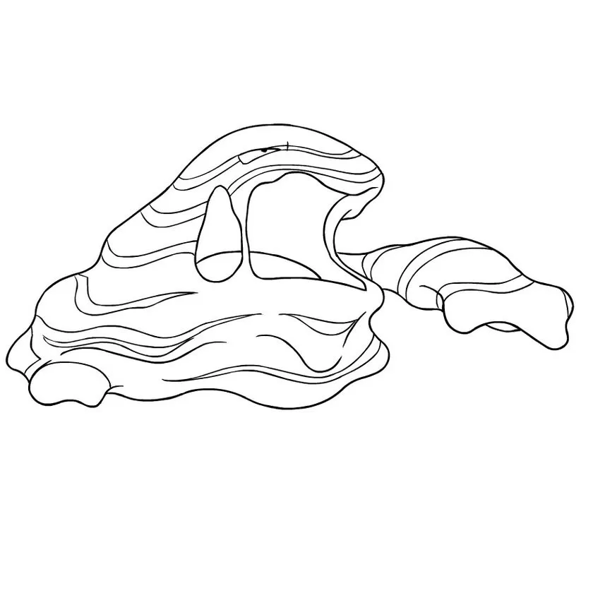 Pokémon Muk (Muc) para colorir: atividade divertida com desenho do Pokémon.