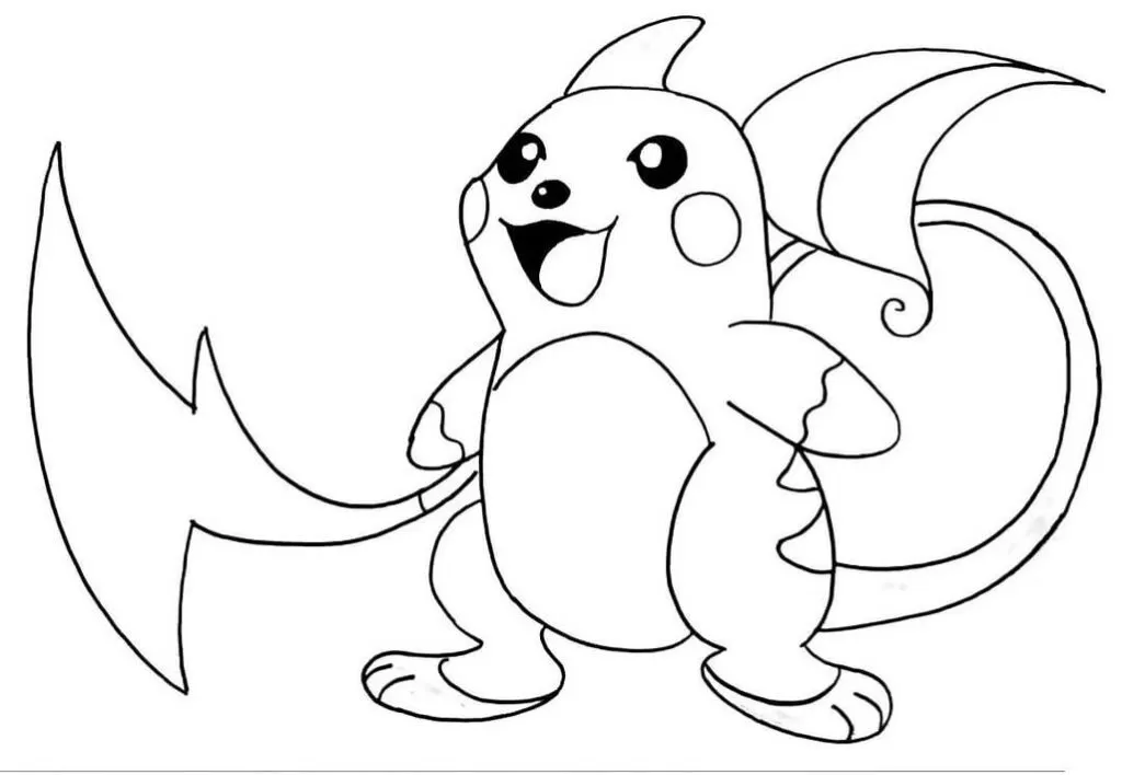 Desenhos de Pokémons para colorir. Raichu - Trovato