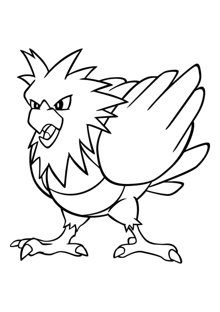 Desenho de Spearow para colorir: Pokémon Flechardal pronto para a diversão!