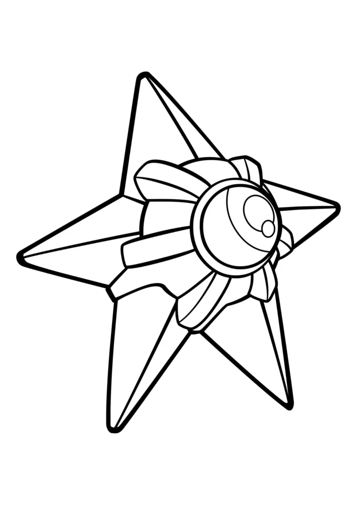 Pokémon Staryu para colorir: arte de Tustrela