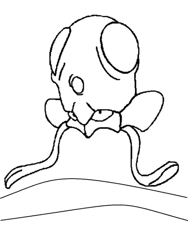 Tentacool Pokémon para colorir - Legálculo: desenho simples de criatura aquática